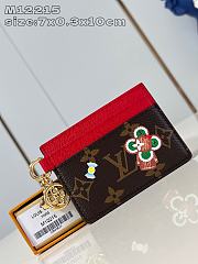 Louis Vuitton LV Charms Card Holder Red 10.2x7.3x0.3cm - 1