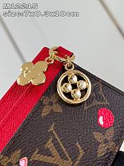 Louis Vuitton LV Charms Card Holder Red 10.2x7.3x0.3cm - 4