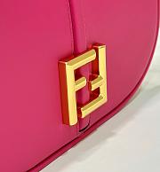 Fendi C'mon Medium Leather Bag Pink 25x7x20cm - 6