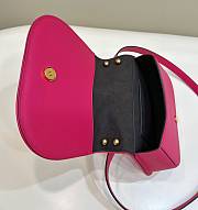 Fendi C'mon Medium Leather Bag Pink 25x7x20cm - 4