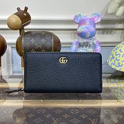 Gucci GG Marmont Zip Around Wallet Black Gold 19x10x2.5cm - 1