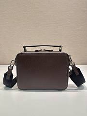 Prada Medium Brique Saffiano Coffee Leather Bag 22x16x6cm - 2