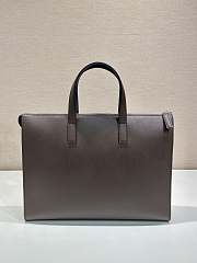 Prada Saffiano Leather Tote Coffee 40x30x9cm - 6