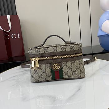 Gucci Ophidia Super Mini Shoulder Bag Brown 20x12x6cm