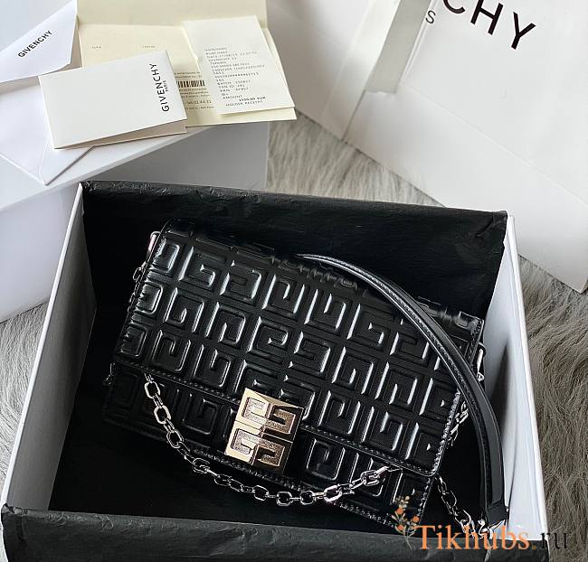 Givenchy 4G Embossed Leather Black Bag 20x13x5cm - 1