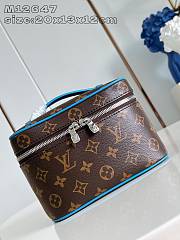 Louis Vuitton LV Nice Mini Monogram Macassar Blue 20x13x12cm - 1