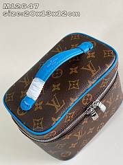 Louis Vuitton LV Nice Mini Monogram Macassar Blue 20x13x12cm - 6