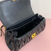 Miu Miu Matelassé Nappa Black Leather Shoulder Bag 24x13.5x9cm - 5