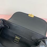 Miu Miu Matelassé Nappa Black Leather Shoulder Bag 24x13.5x9cm - 3