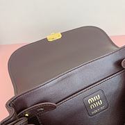 Miu Miu Matelassé Nappa Brown Leather Shoulder Bag 24x13.5x9cm - 6