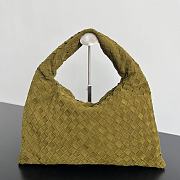 Bottega Veneta Hop Bag Green Suede 41x20.5x7.5cm - 1