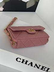 Chanel Small Flap Bag Lambskin Gold Pink 21x14x7cm - 5