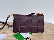 Bottega Veneta Cassette Burgundy Shoulder Bag 23x15x5.5cm - 6