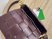 Bottega Veneta Cassette Burgundy Shoulder Bag 23x15x5.5cm - 3