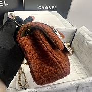 Chanel Mini Flap Bag Tweed Brown 20cm - 3