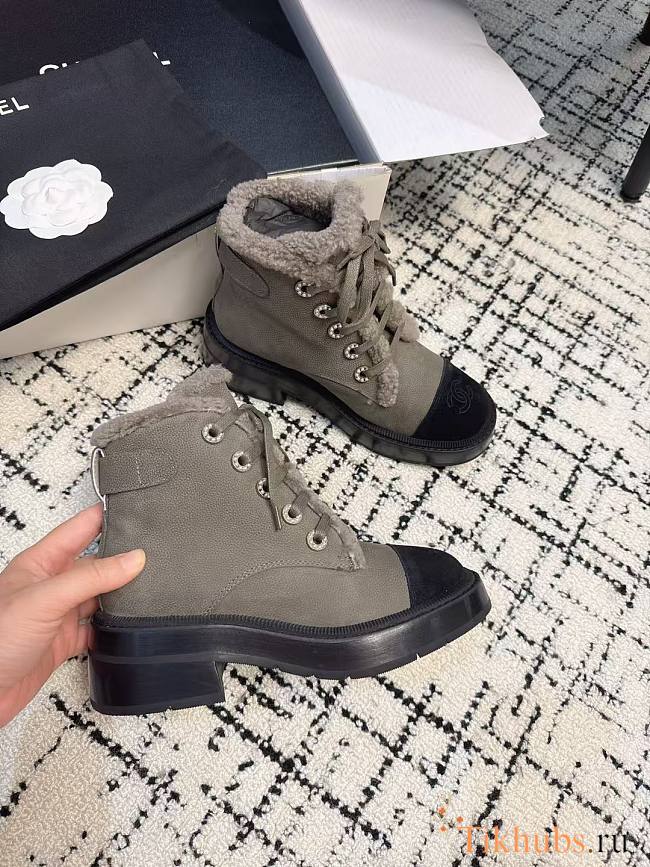 Chanel Grey Boot - 1