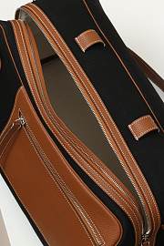 Hermes Long Courrier Bag Black Brown 40x24x25cm - 3