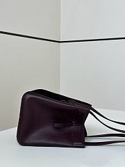 Fendi Origami Mini Dark Purple Suede Bag 18.5x15x15cm - 6