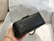 Chanel Caviar Leather Flap Bag black gold 17cm - 4