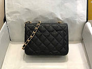 Chanel Caviar Leather Flap Bag black gold 17cm - 3