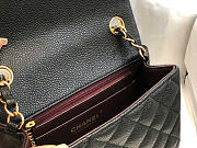 Chanel Caviar Leather Flap Bag black gold 17cm - 2