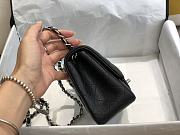 Chanel Caviar Flap Bag Black with Silver 17cm - 6