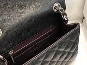 Chanel Caviar Flap Bag Black with Silver 17cm - 2