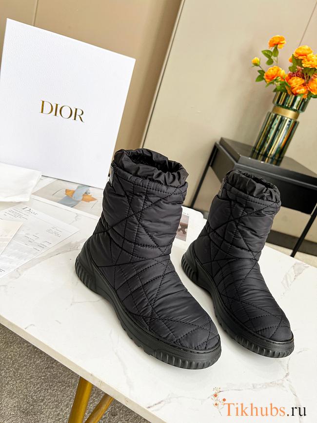 Dior Frost Ankle Boot Black Nylon Shearling - 1