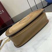 Gucci Blondie Small Shoulder Bag Light Brown Suede 26x16x8cm - 5