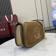 Gucci Blondie Small Shoulder Bag Light Brown Suede 26x16x8cm - 3