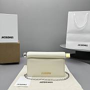 Jacquemus La Petite Pochette Leather Clutch White 19.5x14.5x6.5cm - 1