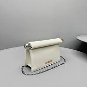 Jacquemus La Petite Pochette Leather Clutch White 19.5x14.5x6.5cm - 2