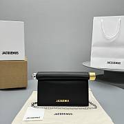 Jacquemus La Petite Pochette Leather Clutch Black 19.5x14.5x6.5cm - 1