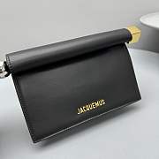 Jacquemus La Petite Pochette Leather Clutch Black 19.5x14.5x6.5cm - 6