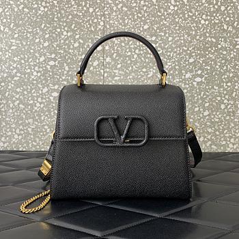 Valentino Small Vsling Black Handbag 22x17x9cm