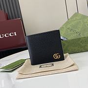 Gucci GG Marmont Bi-fold Card Case Wallet Black 11x9cm - 1