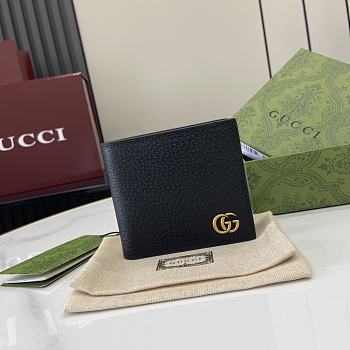 Gucci GG Marmont Bi-fold Card Case Wallet Black 11x9cm