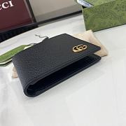 Gucci GG Marmont Bi-fold Card Case Wallet Black 11x9cm - 5