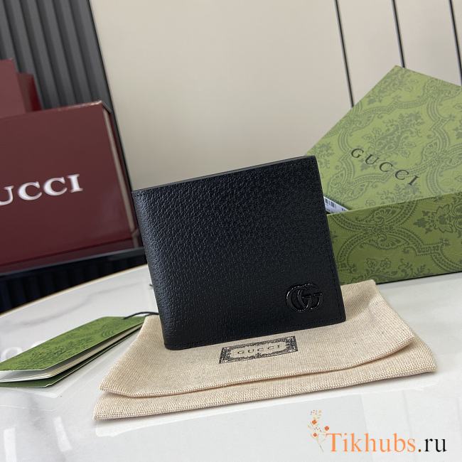 Gucci GG Marmont Bi-fold Card Case Black Wallet 11x9cm - 1