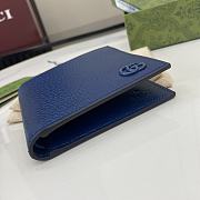 Gucci GG Marmont Bi-fold Card Case Blue Wallet 11x9cm - 5