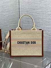 Dior Small Book Tote Beige Dior Oblique Raffia 26.5x22x14cm - 1