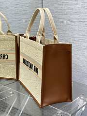 Dior Medium Book Tote Beige Dior Oblique Raffia 36x16x27cm - 5