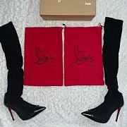 Christian Louboutin Dovi Dova 100 Black Sock Boot - 1