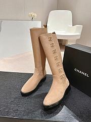 Chanel Beige Suede Boot - 1