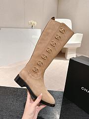 Chanel Beige Suede Boot - 4