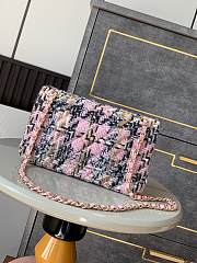 Chanel Flap Bag Tweed Gold Pink Black Beige 25cm - 4