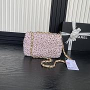 Chanel Evening Bag Sequins Gold White & Silver 20cm - 6