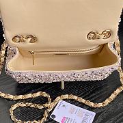 Chanel Evening Bag Sequins Gold White & Silver 20cm - 3