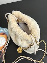 Chanel Mini 22 Bag Fleece Gold White 20x19x6cm - 4