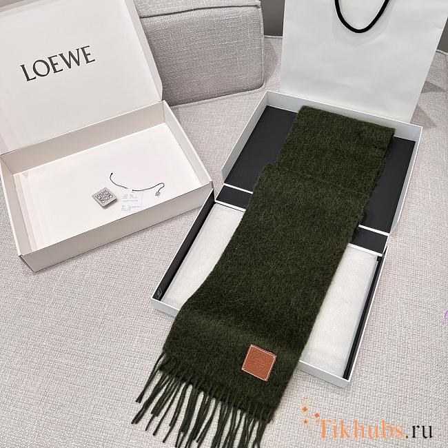 Loewe Green Scarf 185x23cm - 1